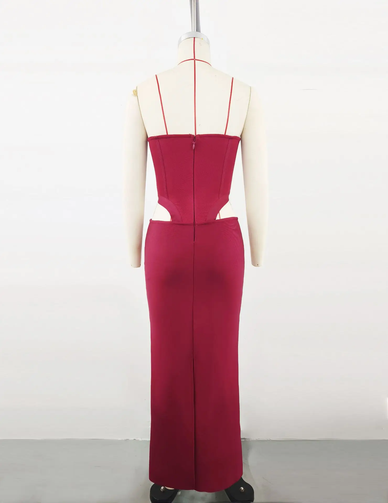 2025 feminino celebridade sexy fora do ombro cortar claret maxi vestido longo elegante festa à noite clube vestido