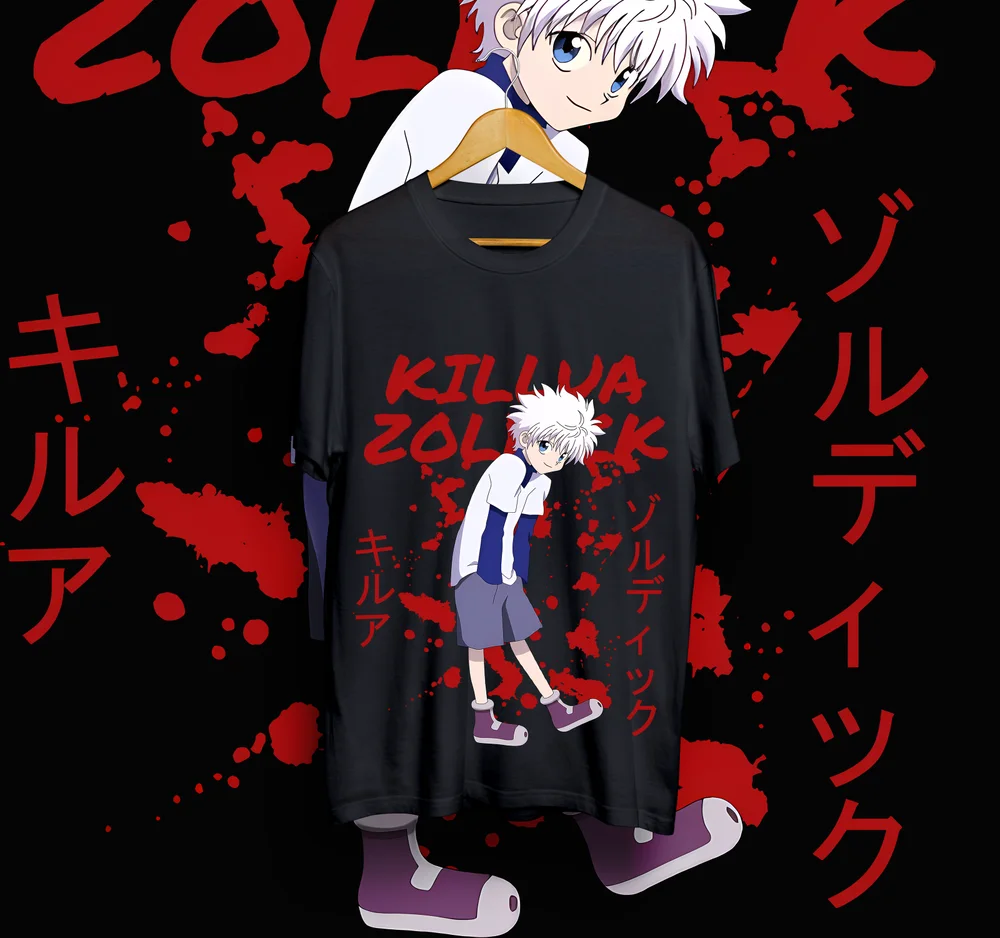 Killua T-shirt Gon Hisoka Hunter Meruem Zoldyck Girl Anime