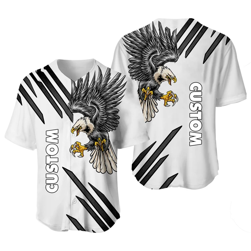 Fashion White Skull Jersey Baseball Uniform Men Shirt Custom Softball Sublimation Blanks Design Baseball T-shirt Training