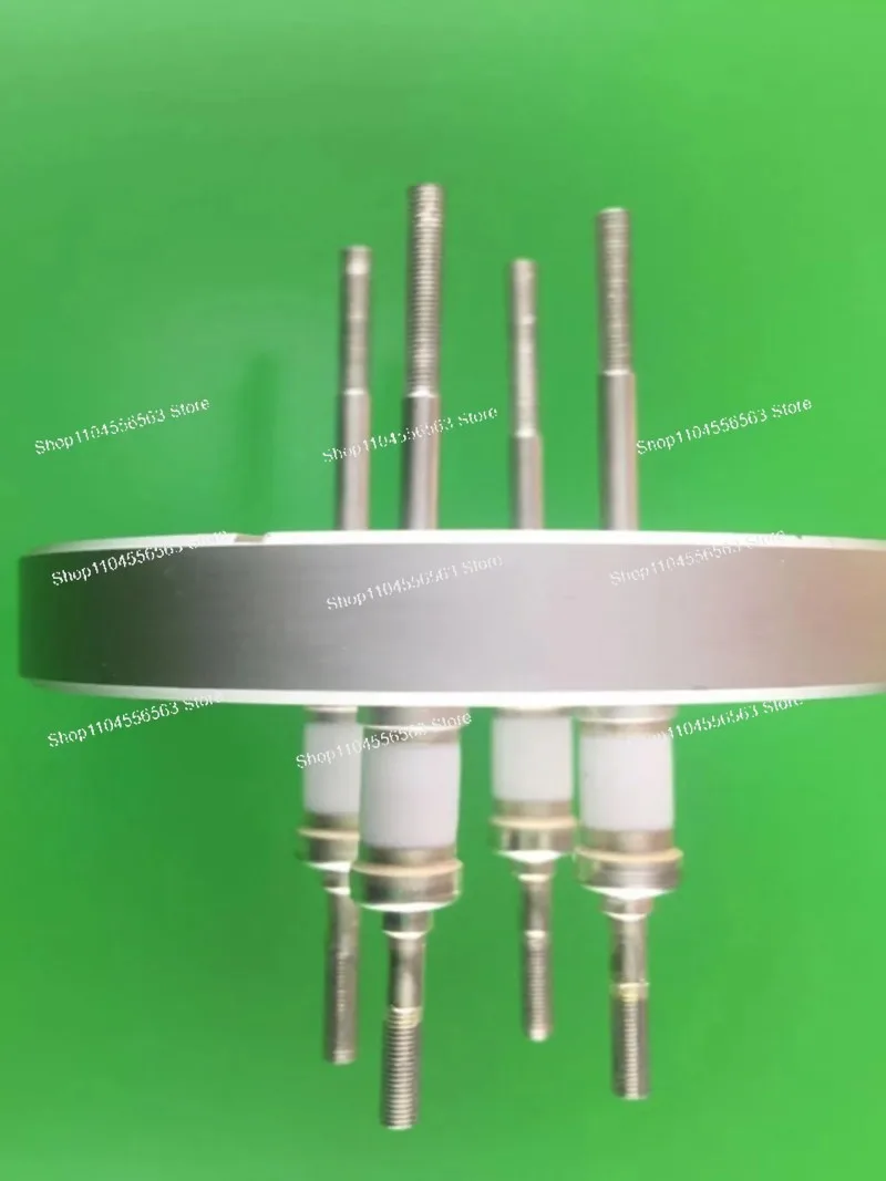 High Voltage Insulation CF25 Vacuum Sealed Ceramic Metal Seal Thru Conductive Post Electrode Flange Feedthrough Connector