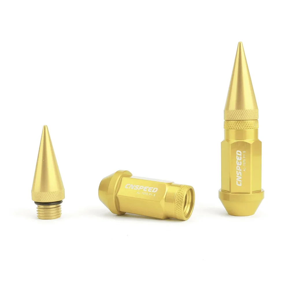 Aluminum Extended Tuner Racing M12x1.5 Wheel Lug Nuts  90MM  Wheel Nuts Spike Style 20pcs/set YC101194