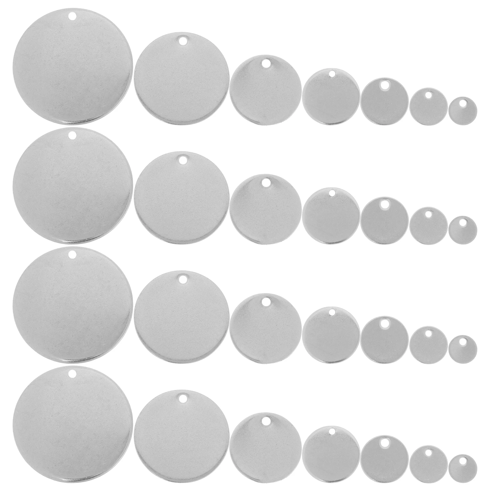 

70 Pcs Charms For Jewelry Making Disc Pendant Smooth Edge Stainless Steel Diy Earrings Necklace Charms Jewelry Accessories