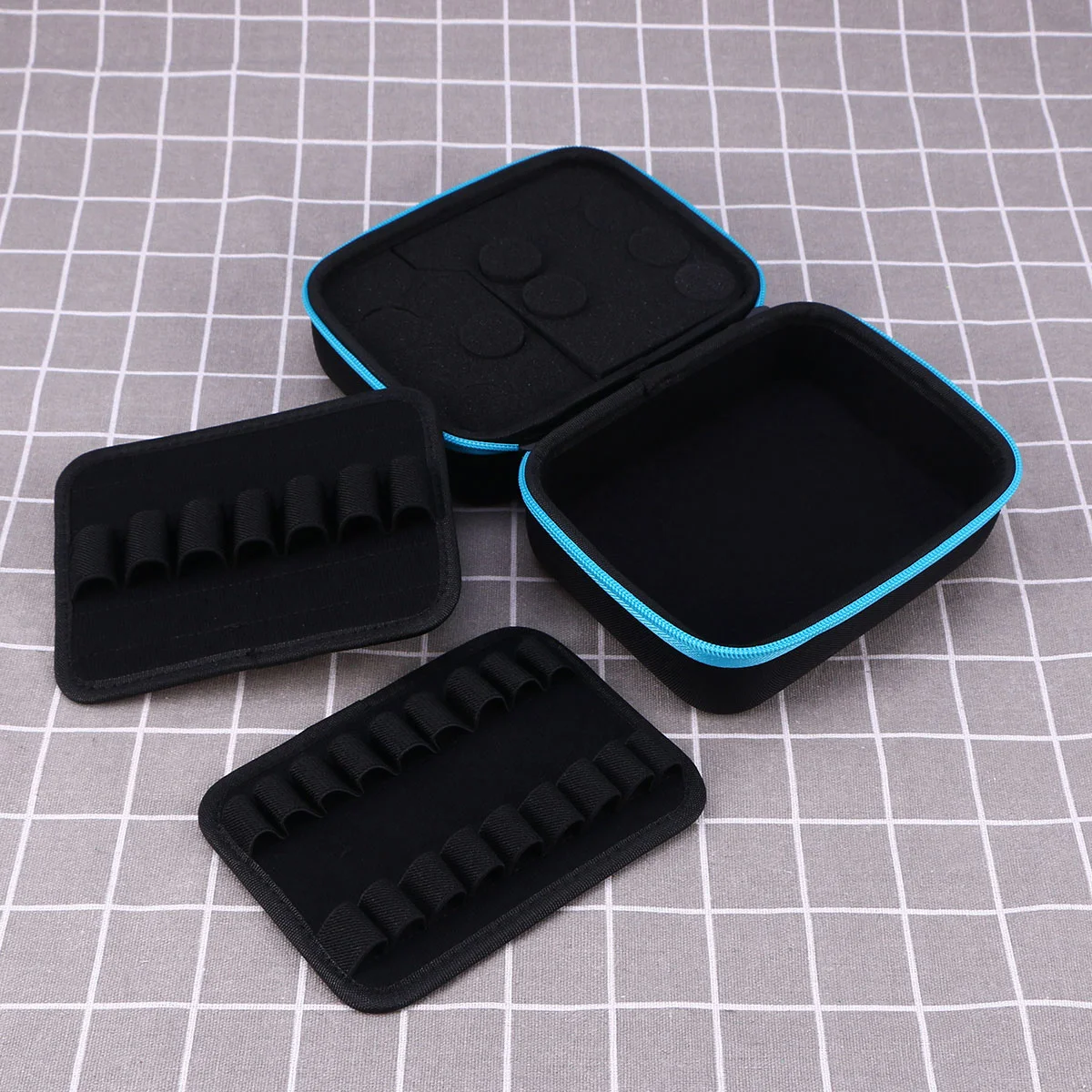 Boîte de rangement d'huiles essentielles, sac de rangement de voyage antichoc pour rouge à lèvres, parfum, couleur bleue, léger et Portable