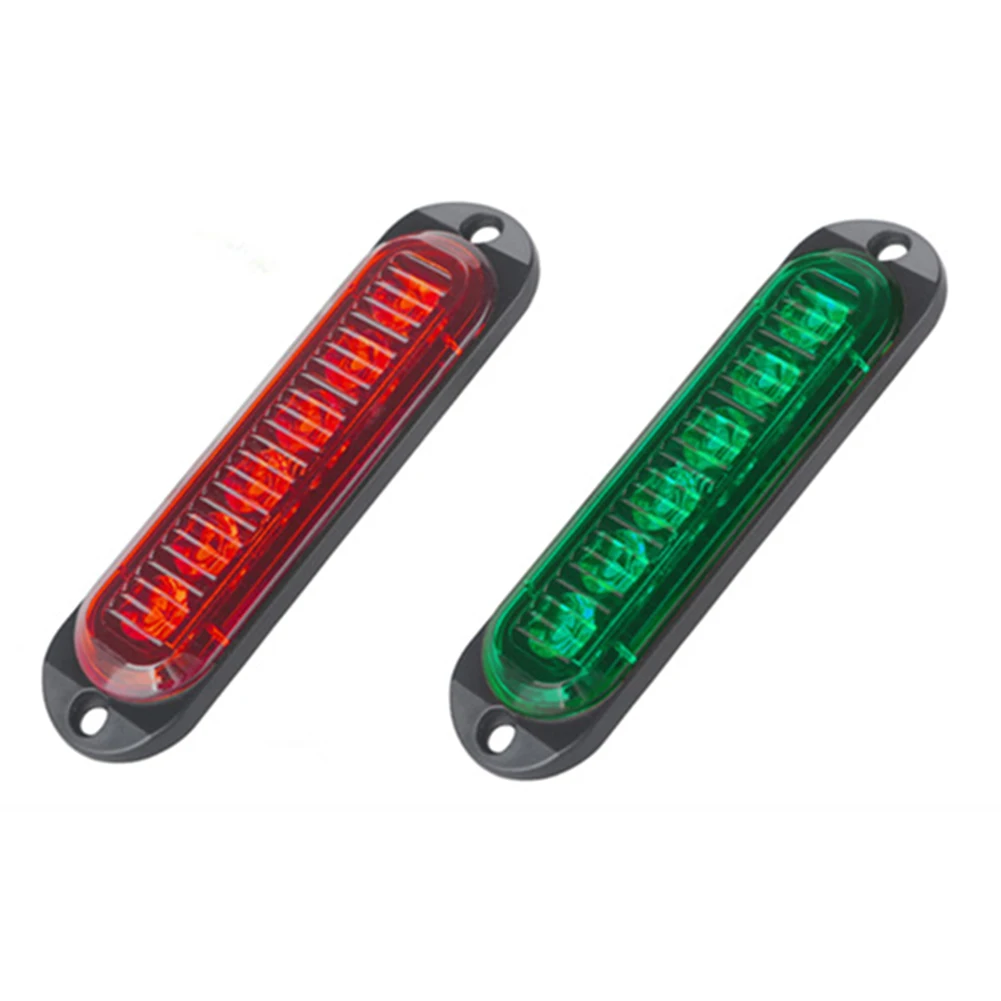 80*50*20 مللي متر 12 فولت أضواء LED خضراء 12 فولت Led أضواء السيارة أضواء جانبية مشرقة 6 LED تكوين ABS والكمبيوتر البناء تصميم مدمج