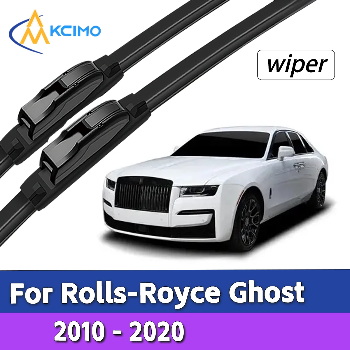 

Front Windshield Wiper Blades For Rolls-Royce Ghost 2010 - 2020 All Weather Silent Streak Free Rubber Window Wiper Replacement