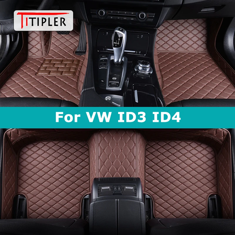 TITIPLER Custom Car Floor Mats For VW ID3 ID4X ID4 CROZZ ID6X ID6 CROZZ Auto Carpets Foot Coche Accessorie