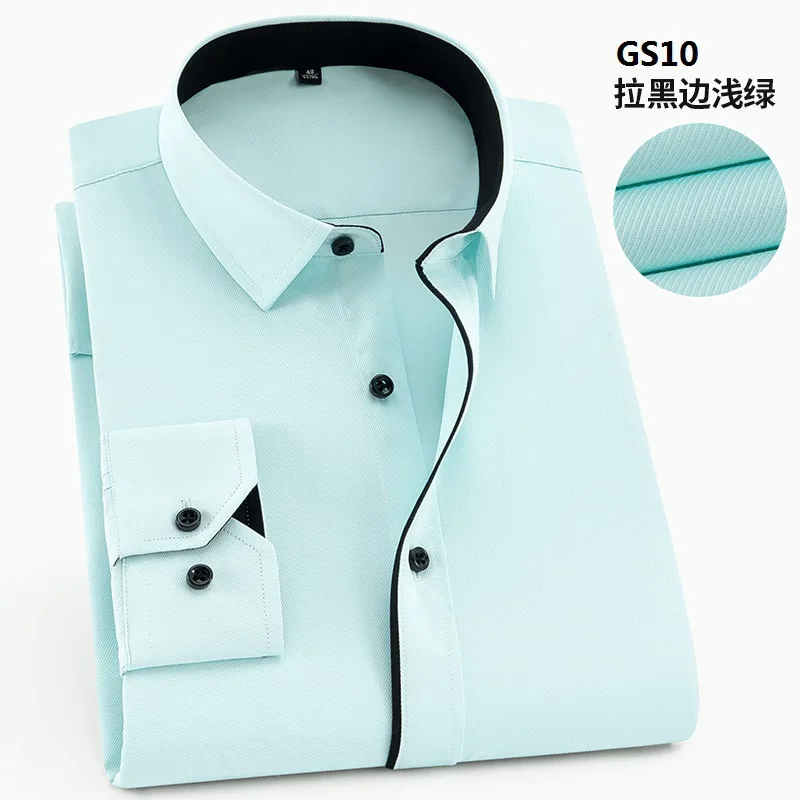 

8XL Party Office Wear Work White Shirts Men Long Sleeve Slim Fit Easy Care Social Formal Men's Shirt Long Sleeve Camisa Social