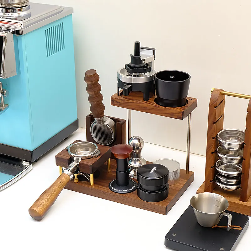 Coffee Tamping Station, Desktop Espresso Tool Organizer for Portafilters, Tampers, Distributors, Wear-Resistant Storage Base