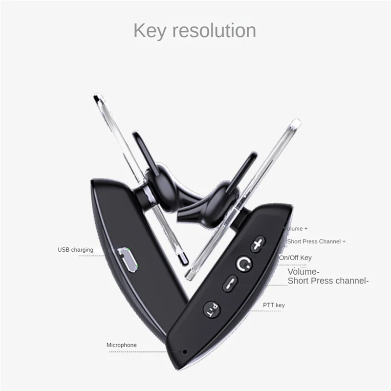 

Bluetooth Earphone Walkie Talkie All-In-One Machine For 500 Square Feet Walkie Talkie Mini Bluetooth Headset