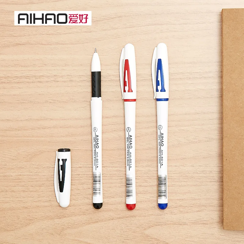 

10/5Pcs/Lot Gel Exam Pen Black Blue & Red Needle Tube Ink 0.5mm Writing Gel Ink Pens Office & School Supplies