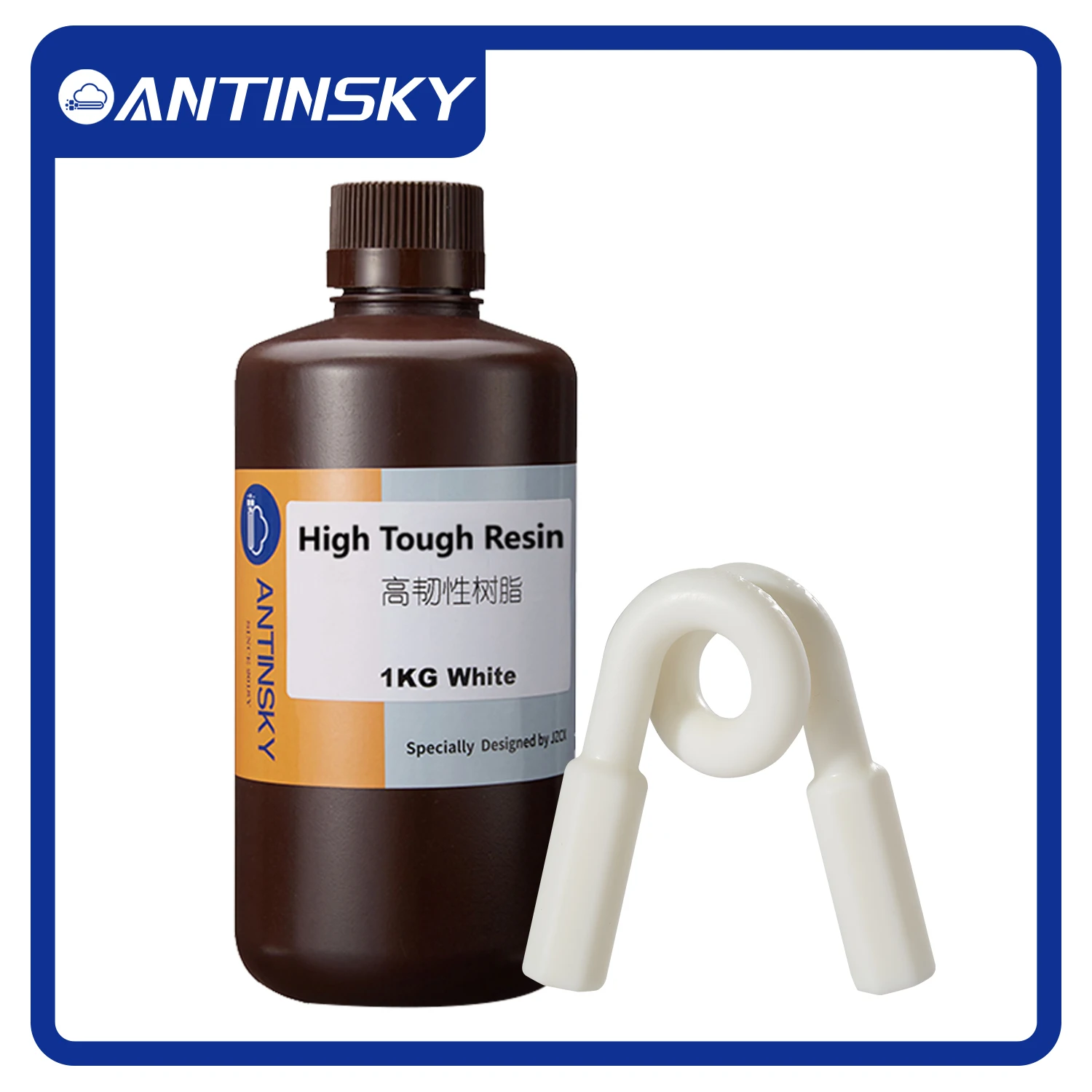 Antinsky High Tough Resin for DLP LCD Resin 3D Printer 405nm 1kg High Precision and Low Shrinkage 3d printing resin