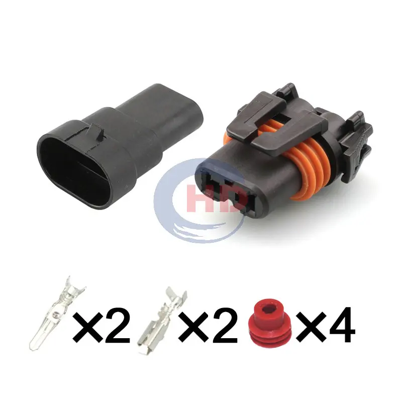 

1-20 sets 2 pin Headlight Connector Plug Kit With TPA HD9006-2.8-11 12059181