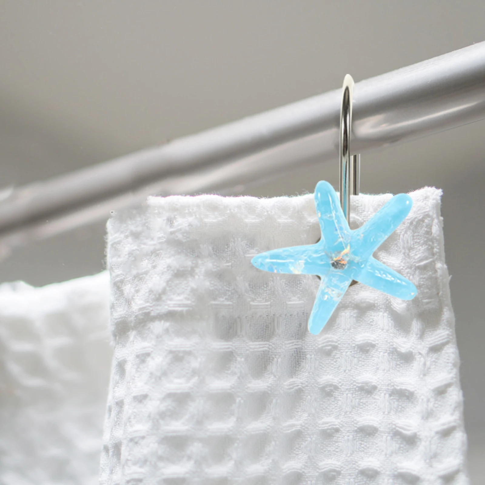 

Shower Curtain Hook Polished Hooks Bathroom Metal Strong Bearing Capacity Cute Modern Design Good Texture
