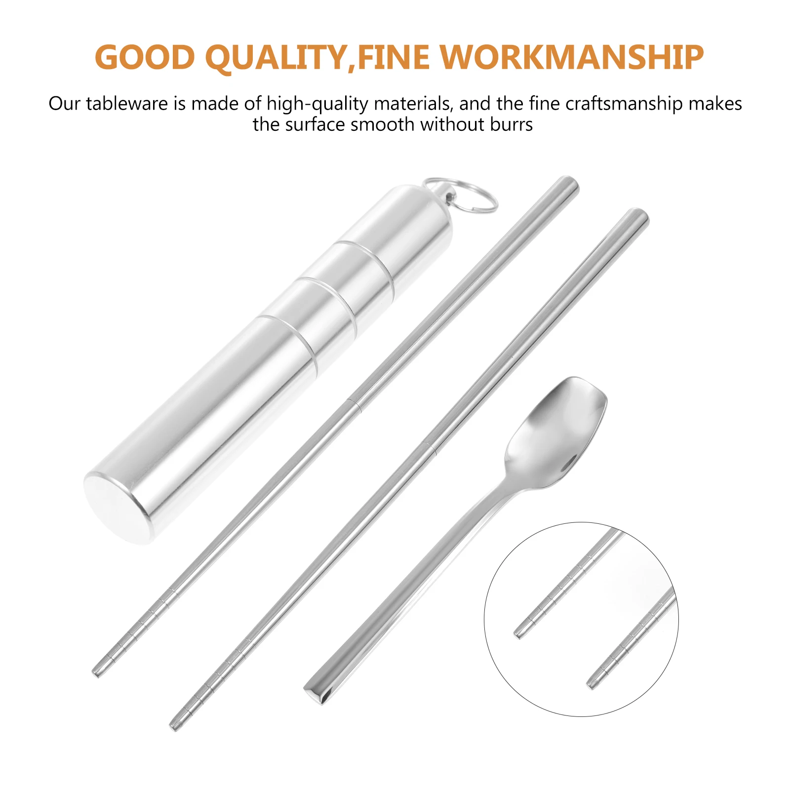 

1 Set Stainless Steel Tableware Set Foldable Cutlery Gold Dinnerware Storage Pouch For Outdoor Indoor Parties Banquets