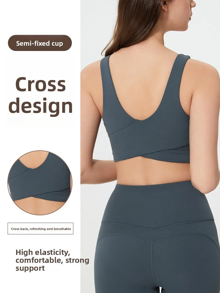 High Intensi Sports Bra for Women Fixed Cup Yoga Training Running oproof Fitn Innerwear ort Sve Street Sle