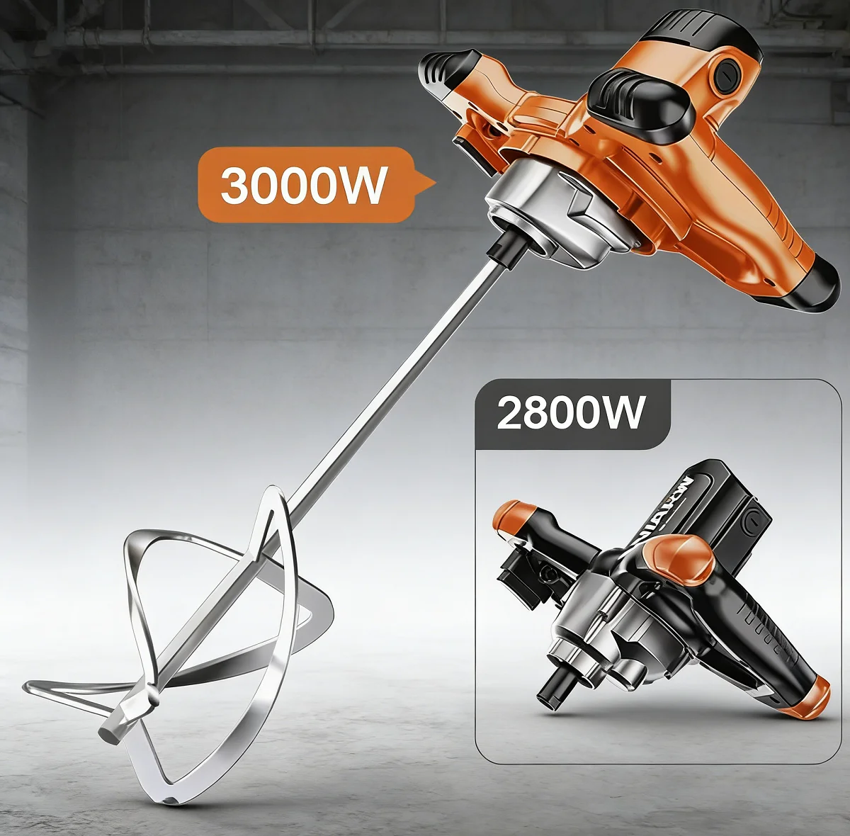 

Промышленный смеситель для цемента, 3000 Вт/2800 Вт, 220 В, 6 скоростей, регулируемый ручной миксер для краски, шпаклевки, цементной штукатурки, растворимого покрытия