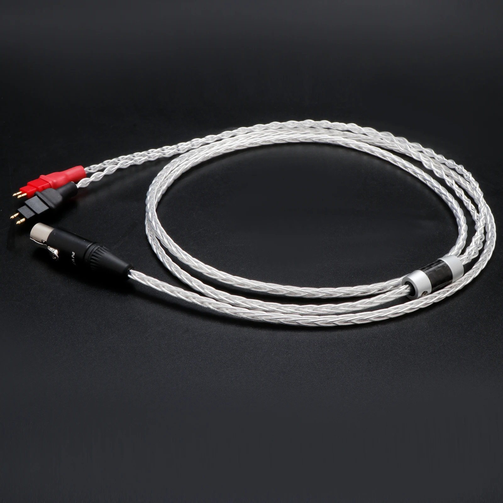 Hi-End 8Cores eardphone Upgraded Cable OCC Silver Plated For HD600 HD650 HD660s HD580 HEADPHONE With 4pins Mini XLR Plug