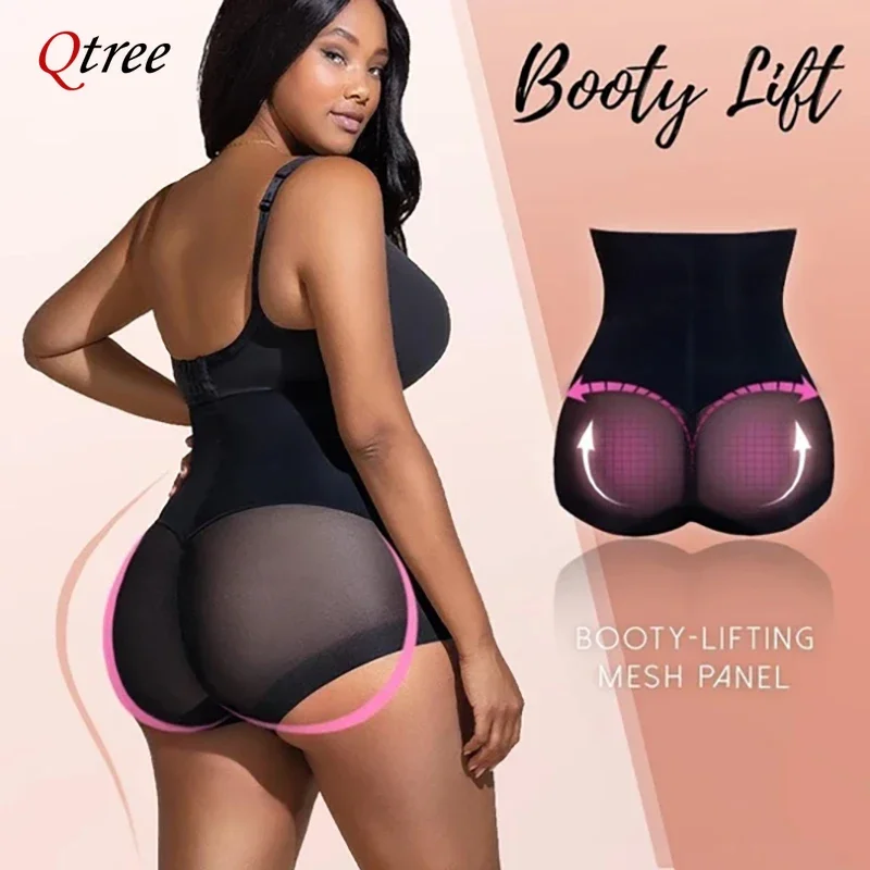 Qtree Cross Compression Abs Shaping Pants Postpartum Abdomen Garment Tummy Tuck High Waist Control Butt Lifter for Women Slim image 6