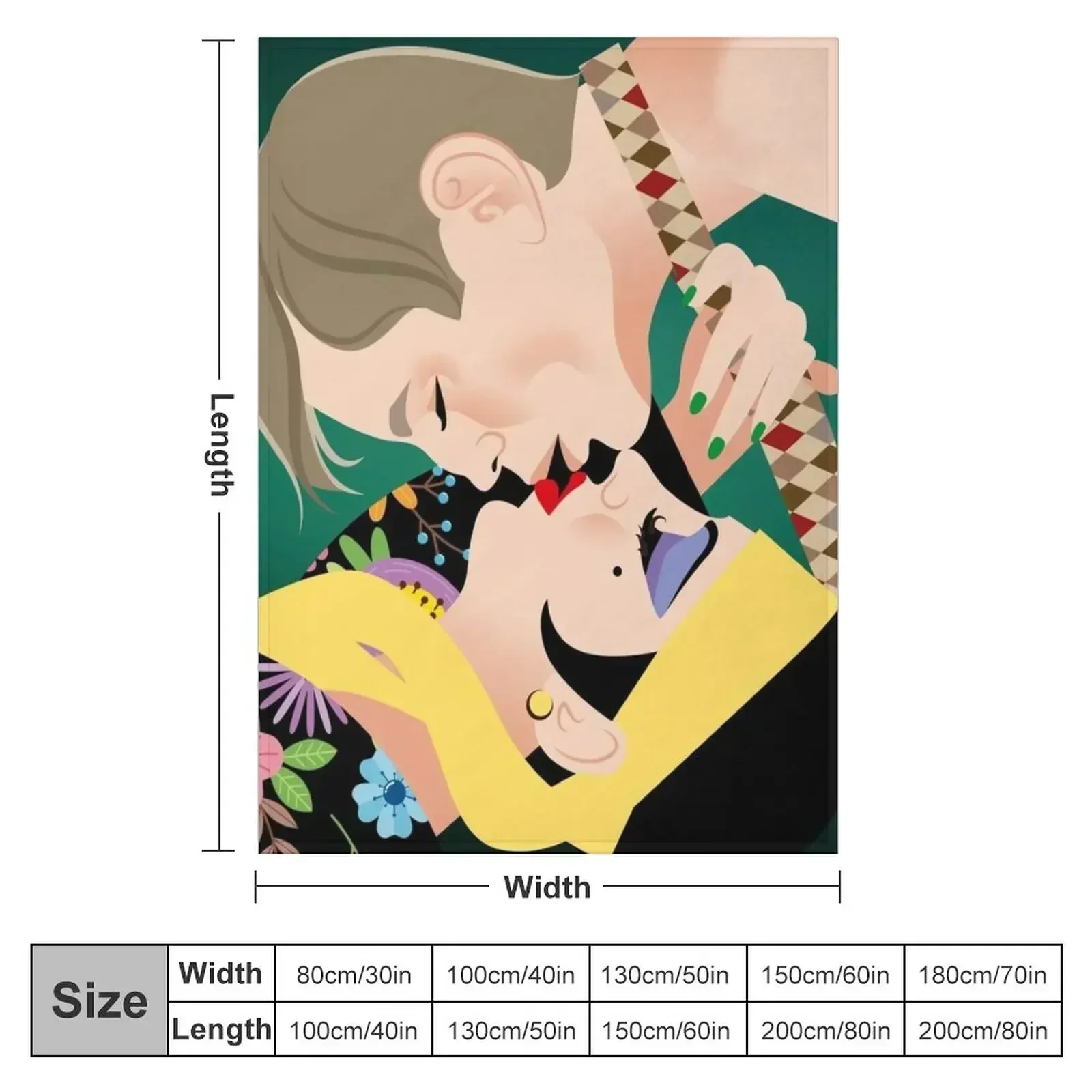 Upside down kiss Throw Blanket Thermals For Travel Designers Luxury Designer Vintage Flannel Fabric Soft Plaid Blankets