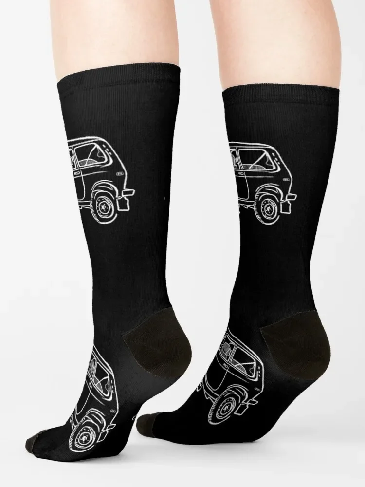 Lada Niva Socks crazy Novelties essential warm winter Socks Women Men's