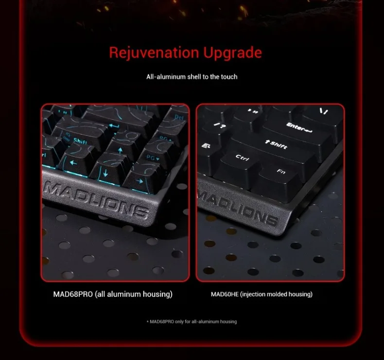 Hyekit MADLIONS MAD 68 HE RGB PRO 60% Tastiera Meccanica da Gioco con Interruttore Magnetico, Azionamento Regolabile e Illuminazione RGB 16 Milioni di Colori