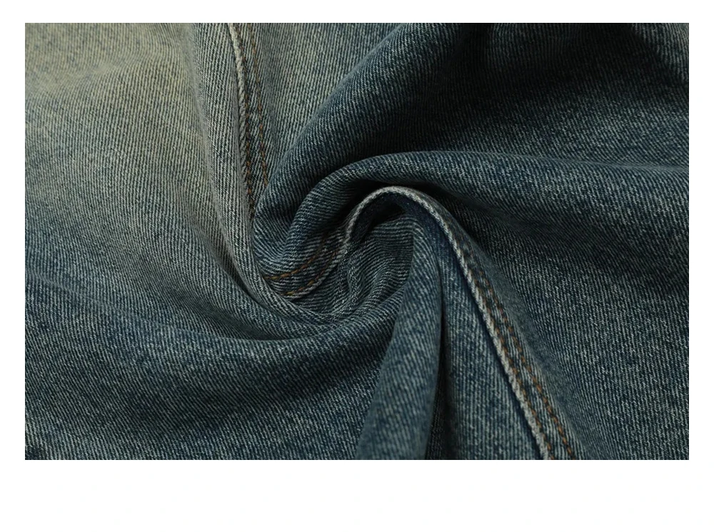 Gespleißte Jeans mit weitem Bein für Herren, gewaschen, Distressed, Retro, High Street, lockere Denim-Hose, Baggy-Hose für Herren – Detail 14