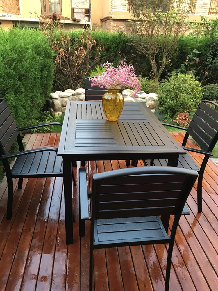 Outdoor tables, chairs, courtyards, leisure dining tables, chairs, cafes, garden terraces, plastic and wooden tables and chairs