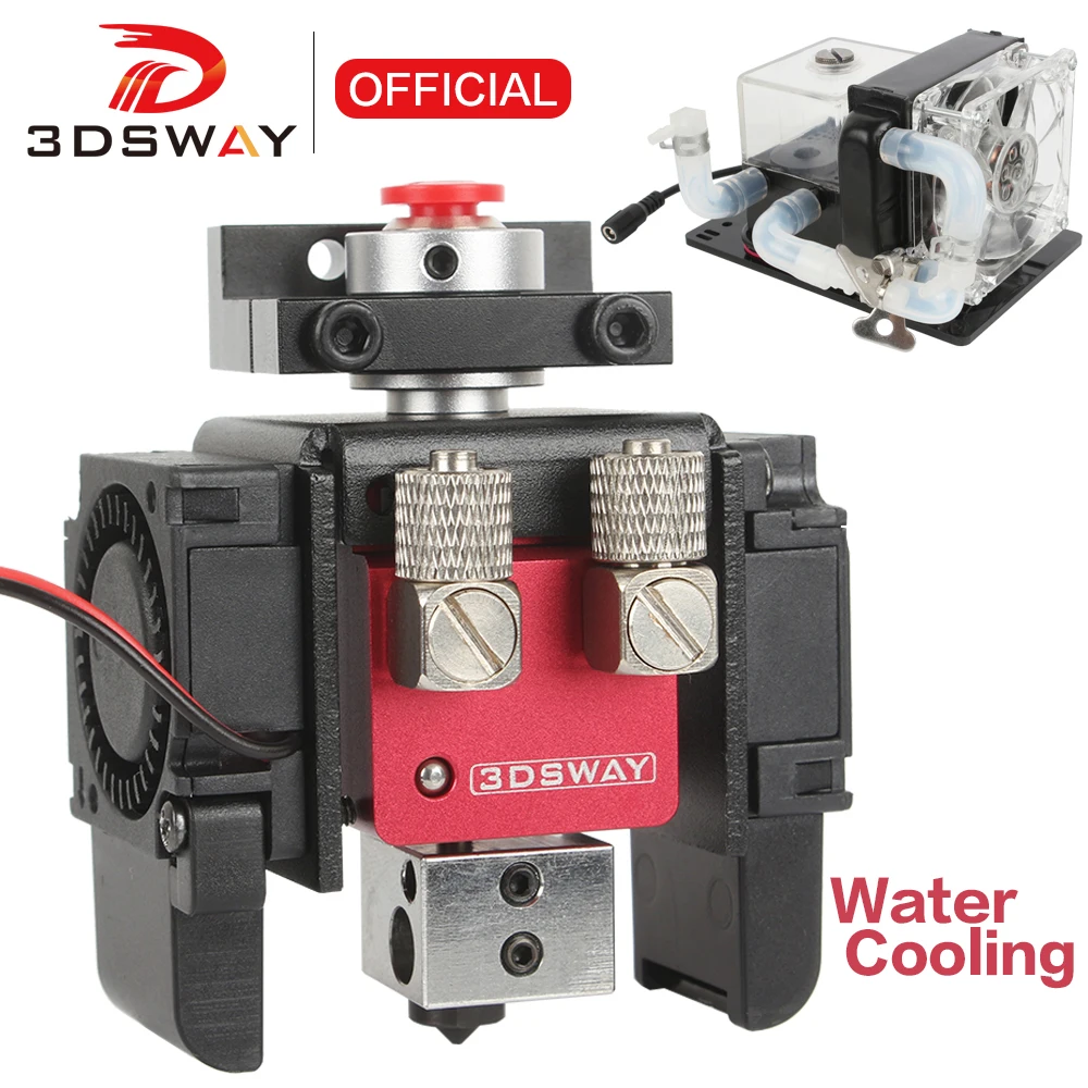 3DSWAY 3D Printer Parts BP6 Hydro Cooling Hotend Kit  Water Cooling Sprinkler High Temp Bowden Wade Extruder For E3d V6 Extruder