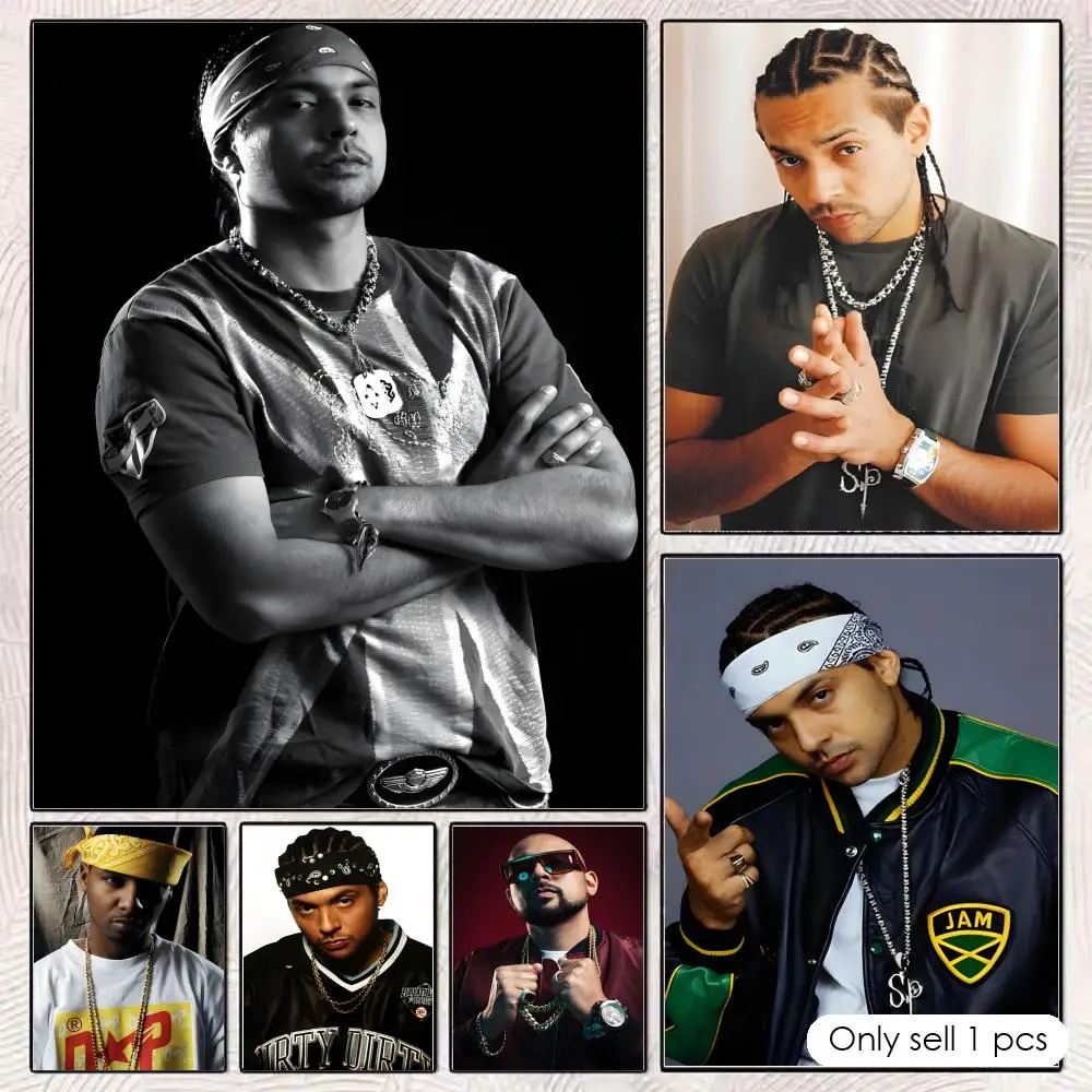 Dancehall-Sänger Sean Paul Poster, HD-Kunst, selbstklebende Wanddekoration, wasserfest, für Zuhause, Wohnzimmer, Schlafzimmer, Bar, ästhetische Dekoration