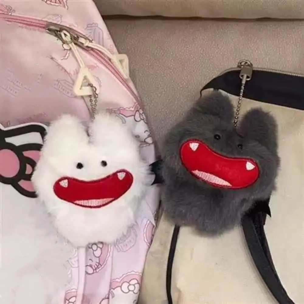 Cartoon Daemon Bat Plush Toy Soft Stuffed Animal Creative Bat Pendant Keychain  Fashion Backpack Decoration Friend Brithday Gift