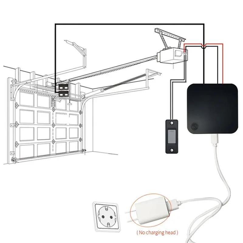 DT51 Tuya Smart Garage Door Opener WiFi Switch APP Control Password Voice Control Real Time Monitor for Alexa Siri Smart Life