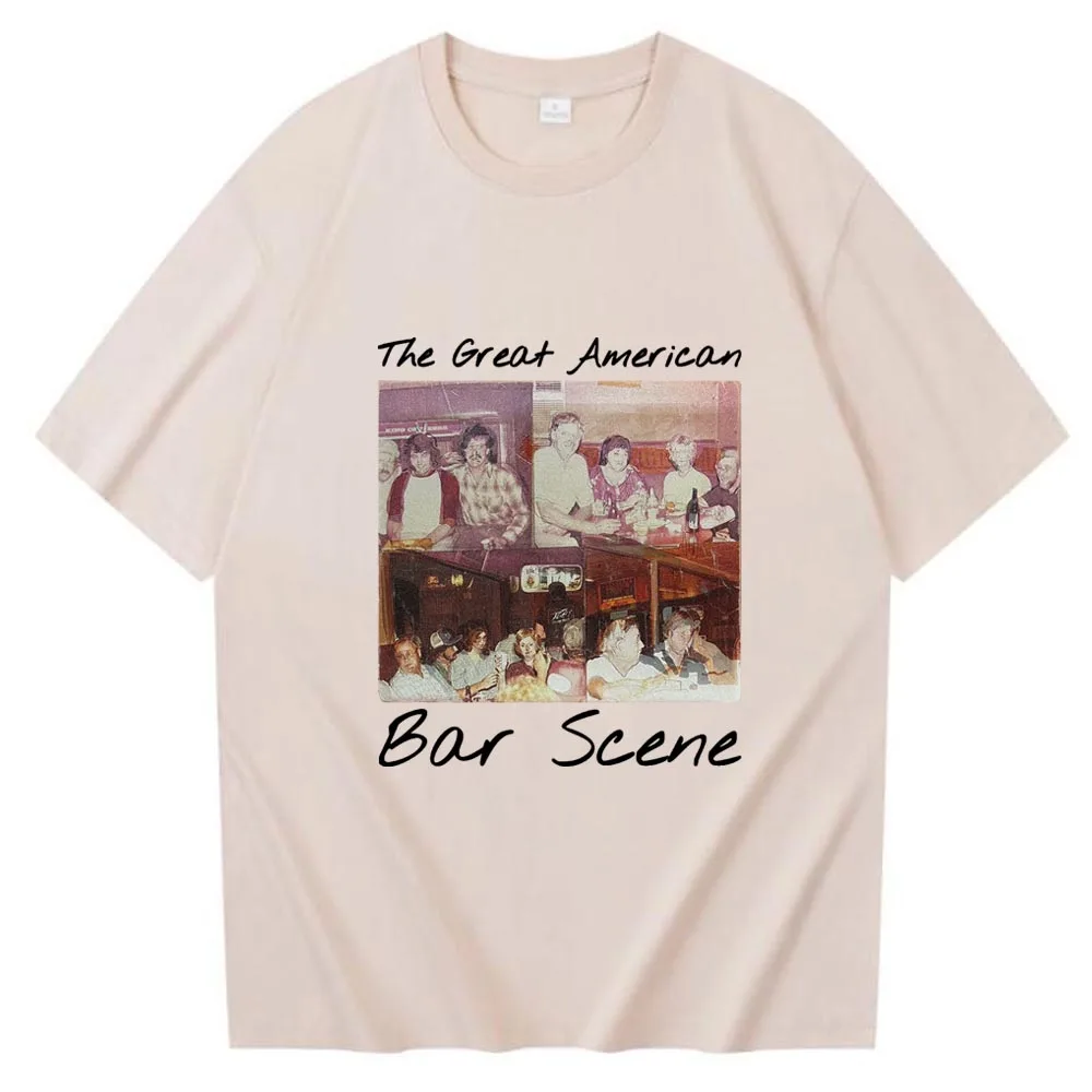 Zach Bryan The Great American Bar Scene 2024 Music Fans Gift T-shirt Unisex Regular O-neck Casual Summer Printing Oversized