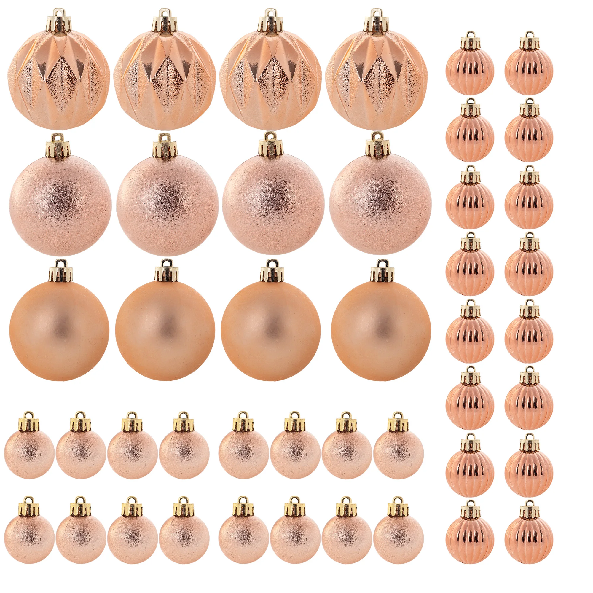 Onbreekbare kerstboomversieringen, kerstdecoratieset van 44x