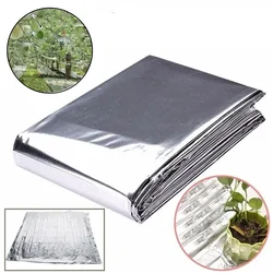 Películas plateadas de Mylar altamente reflectantes, 210x120cm, para tienda de cultivo, habitación, jardín, invernadero, agricultura, aumenta el crecimiento de las plantas