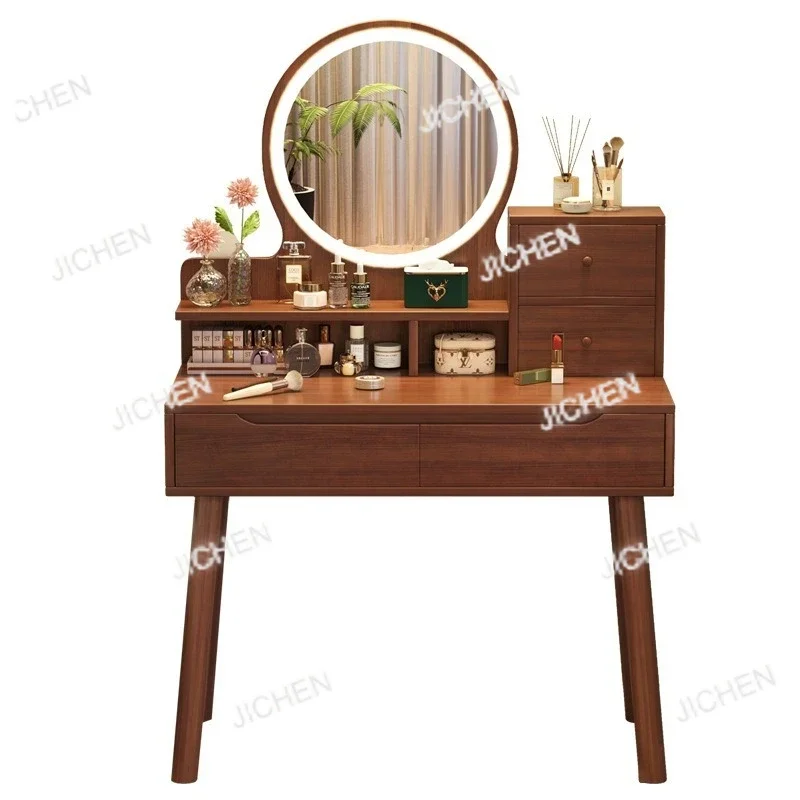 

New Chinese style light luxury dressing table, bedroom dressing table, simple small-sized makeup storage desk, integrated dressi