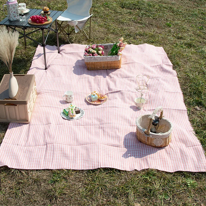 Outdoor Blanket Picnic Mat Spring Lawn Mat Picnic Table Cloth American Printed Cotton Linen Table Cloth Picnic Cloth Beach Camp