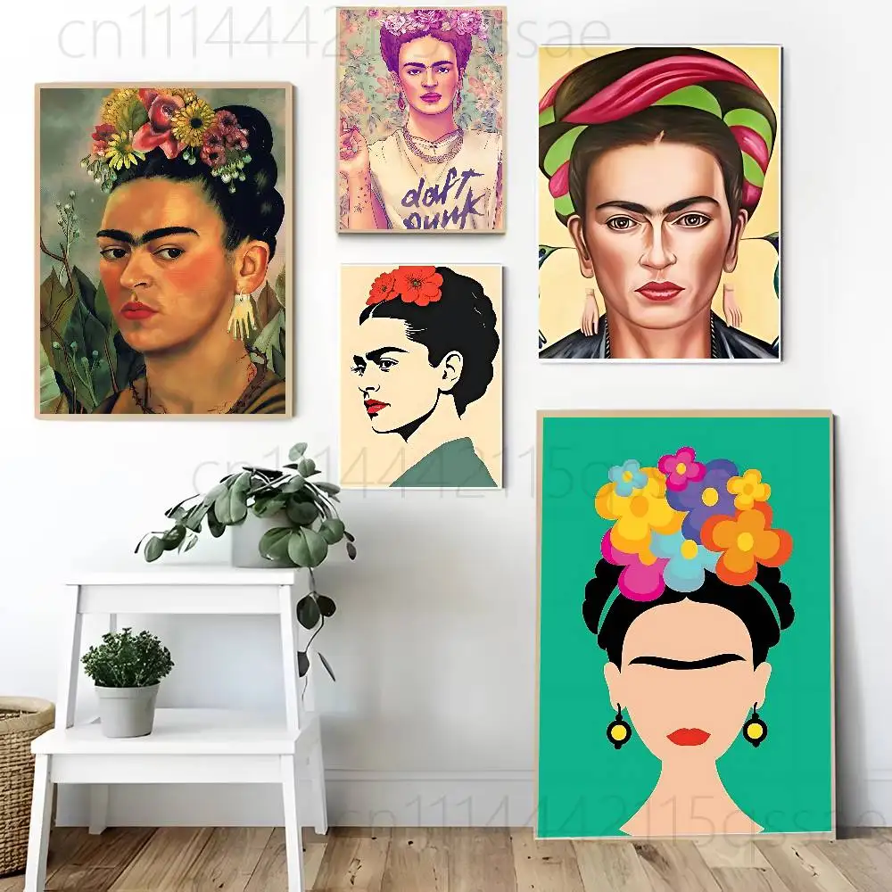 Art F-Frida K-Kahlos Poster Prints For Bedroom Living Room Canvas Painting Wall Art Home Decor