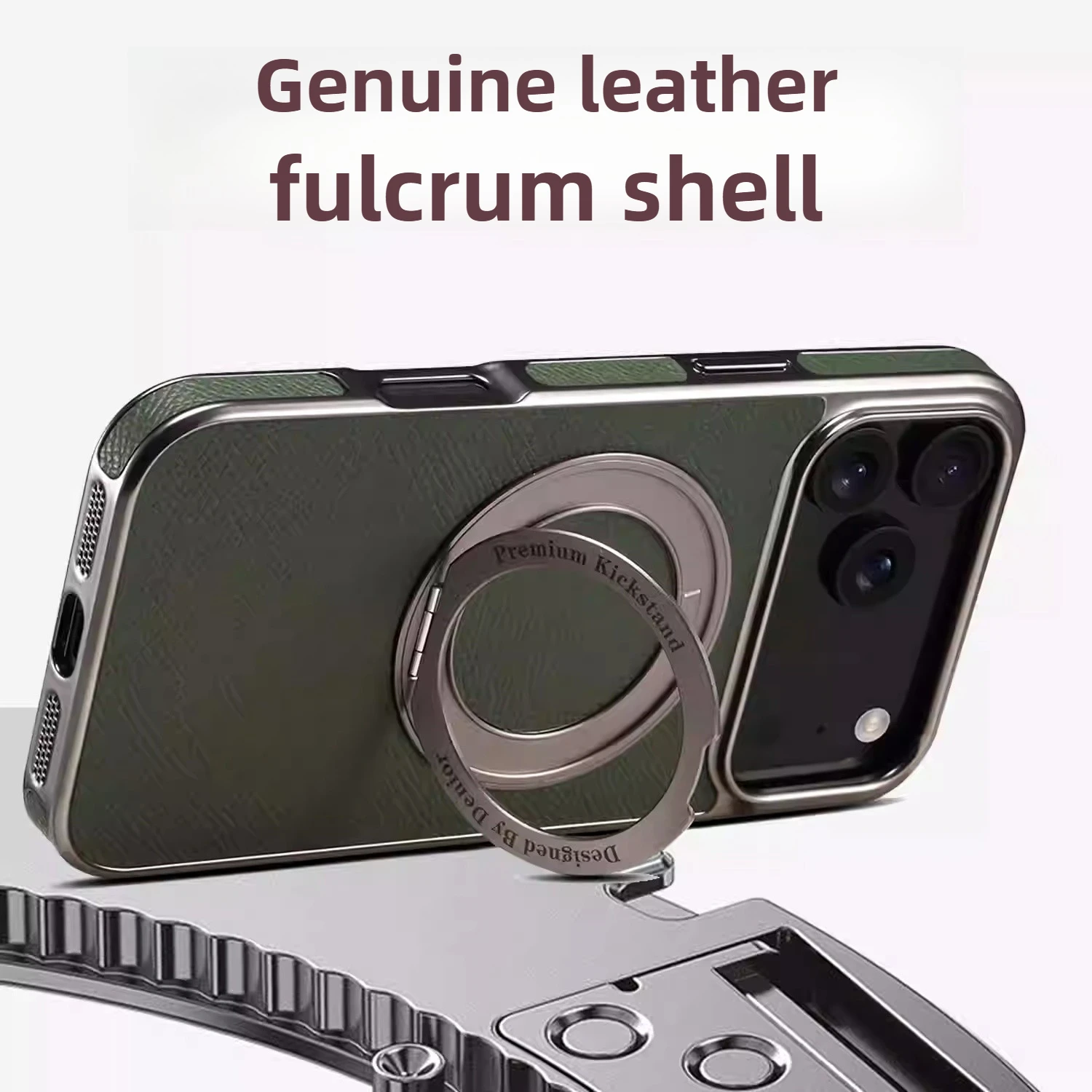 

[Роскошный чехол из натуральной кожи] для iPhone 17 Pro Max с вращающейся подставкой, магнитный чехол для телефона iPhone 17 Air iPhone 17Pro 16 Pro