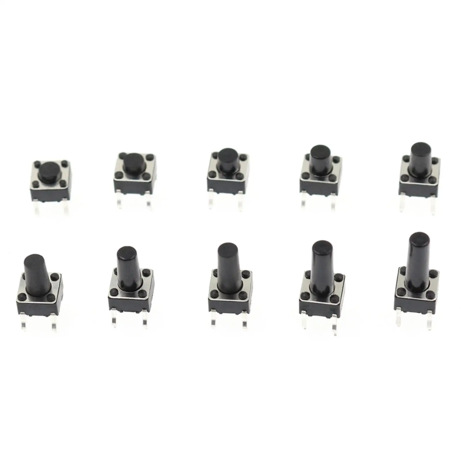 Mixed 10 Value Mini Micro Push Button Tact Switch Assortment Kit with Box Diy Electronics Maintenance Tactile Switch Set