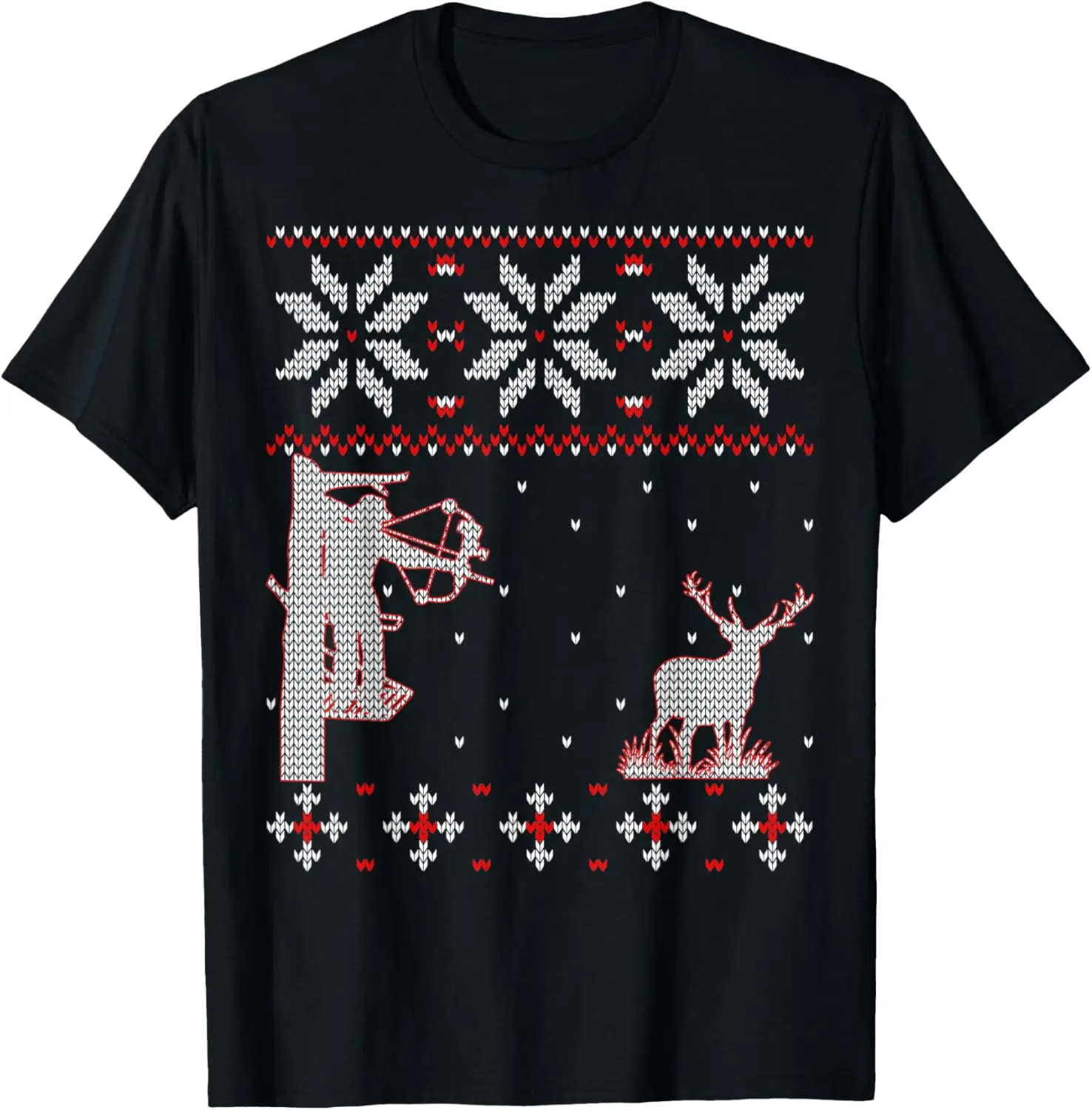 

Archery cute funny bow hunter deer hunting ugly Christmas T-Shirt