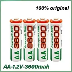 100% New AA Battery 3600 MAh Rechargeable Battery, 1.2V Ni-MH AA Battery, Suitable for Clocks, Mice, Computers