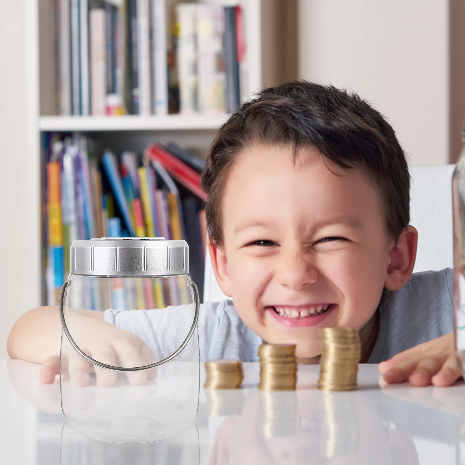 Digitale muntteller Jar Bank voor kinderen Volwassenen Automatisch tellen Geldbank Duidelijke spaarpot Elektronische munt