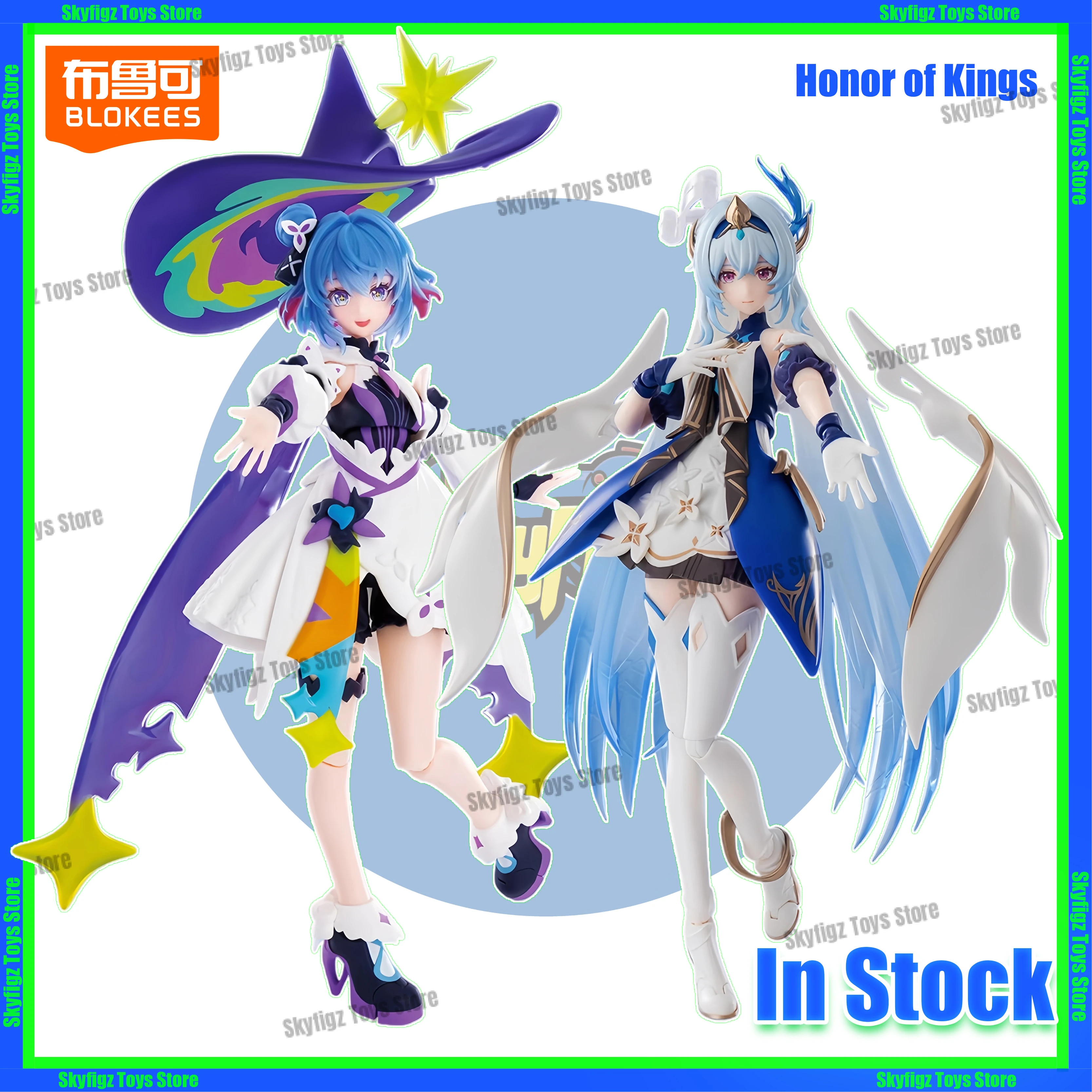 

In Stock Blokees Miracle Edition-Honor of Kings Da Qiao Xiao Qiao Action Figures Ornaments Gifts Collectible Figures