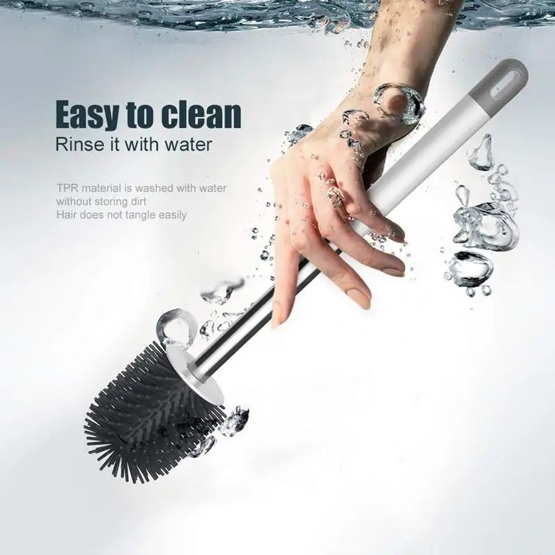 Toilet Brush Holder Set Drip-Proof Bathroom Toilet Brush Toilet Brush Cleaner Toilet Brush For Deep Cleaning Long Handle