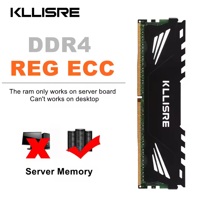 Memória DDR4 usada 8GB 16GB 32GB 64GB memória de servidor 2400 2133MHz ECC REG PC4-2133P 2400T ram