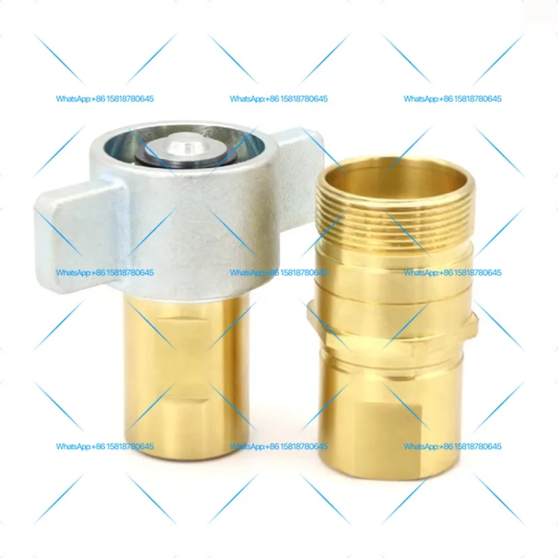 High pressure brass wing nut hydraulic quick coupler for hydraulic parts