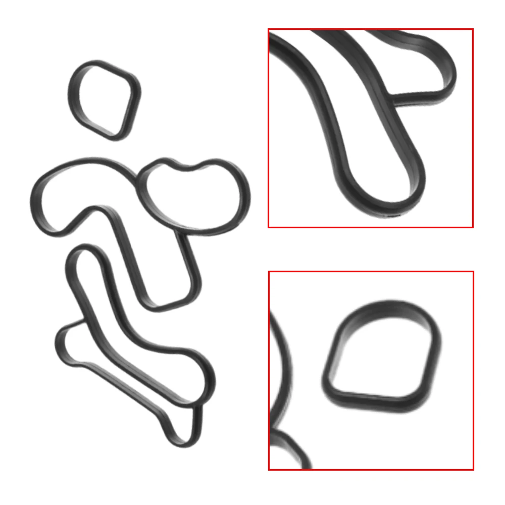 1Set Oil Cooler Gasket For BMW 11428591460 11428591462 11428596283 11428586673 Black Rubber Durable Material Car Accessories - Image 5