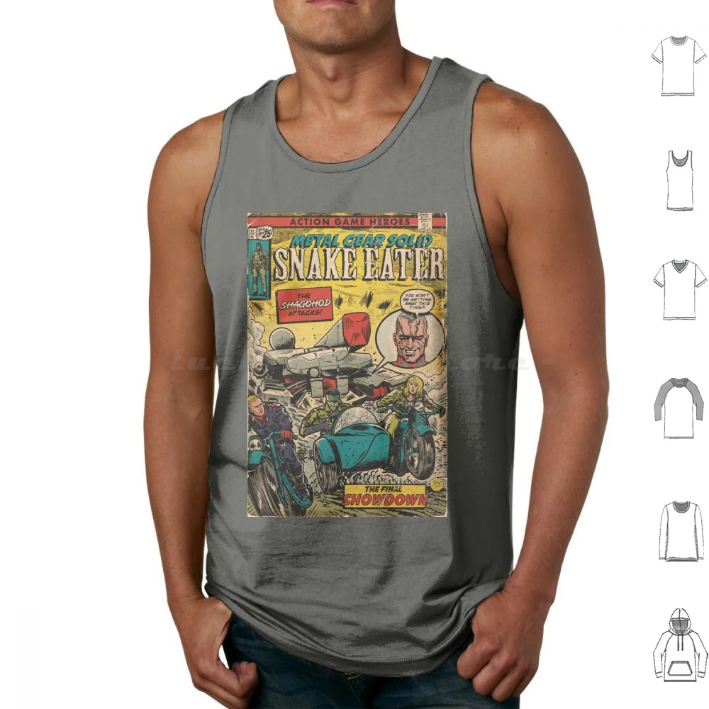 Meta Gear Solid 3-Snake Eater Fan Art Comic Book Cover Tank Tops Vest Sleeveless Fan Art Painted Digital Illustration