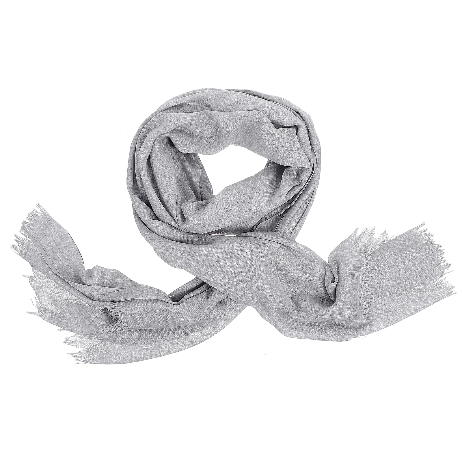

Cotton Linen Shawl Large Silk Scarf Women Light Grey 100x180cm Sunscreen Beach Vacation Outdoor Travel Breaths Dry