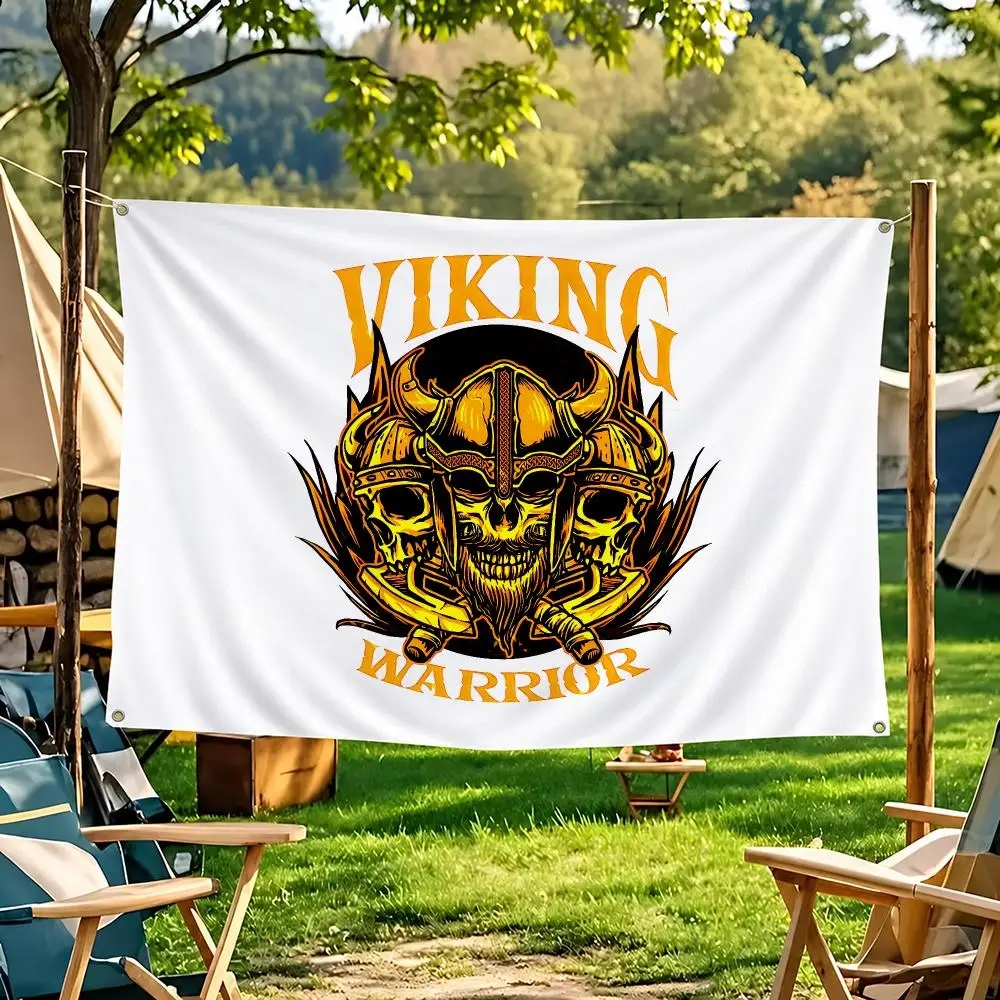 The Viking Hammer Of Thor Flags Tapestry Decorative Suitable For Outdoor Camping Family Parties And Garden Walls Gift